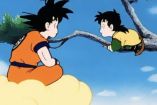Goku y Gohan en arbol y con nube voladora