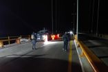 Vehículo volcado sobre la carretera que va de Chihuahua a Durango