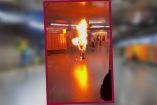 El hombre se prendió fuego la mañana del viernes en el Metro de Sao Paulo. (Especial)