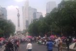 Manifestantes en el Ángel de la Independencia contra la elección Judicial