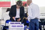 Delfina Gómez, gobernadora del Estado de México, en la elección judicial