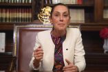 La presidenta Claudia Sheinbaum en un mensaje desde Palacio Nacional