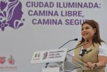 Clara Brugada, jefa de Gobierno de la Ciudad de México, en la presentación del programa Ciudad Iluminada Camina libre, camina segura