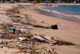 Playa contaminada en México