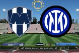 Escudos de Monterrey e Inter de Milán en el Rose Bowl.