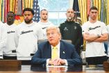 Donald Trump y jugadores de la Juventus en la Casa Blanca.