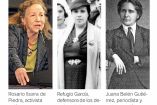 Rosario Ibarra de Piedra, Refugio García y Juana Belén Gutiérrez.