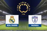 Escudos del Real Madrid y Pachuca.