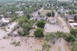 Vista panorámica de las inundaciones registradas en Kerrville, Texas