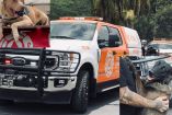 Personal de protección civil y equipo canino que salió rumbo a Texas