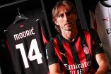 Luka Modric con la camiseta del AC Milan.