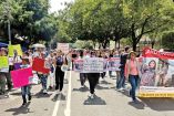 Familiares y amigos de Ana Amelí realizaron ayer una marcha a la Fiscalía de Personas Desaparecidas.