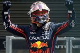 Max Verstappen celebrando su triunfo en el Sprint de Bélfica.