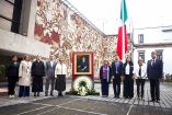 La secretaria de gobernación, Rosa Icela Rodríguez Velázquez encabezó la ceremonia luctuosa en honor de Sara Pérez Romero