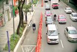 Prueba piloto de ciclovía en Tlalpan.