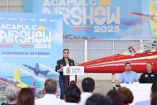 La gobernadora de Guerrero, Evelyn Salgado Pineda, en el anuncio del Air Show Acapulco 2025