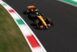 Lando Norris, conduce su McLaren en la P3 del GP de Italia.