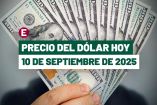 Precio del dólar hoy 10 de septiembre. Tipo de cambio en bancos.