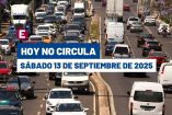 Hoy No Circula del 13 de septiembre del 2025.
