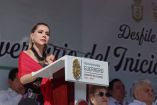 La gobernadora Evelyn Salgado encabezó el desfile Cívico Militar por el 215 Aniversario del Inicio de la Independencia de México