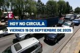 Hoy No Circula del 19 de septiembre del 2025.