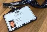 Credencial de 'Checo' Pérez con Cadillac.