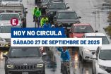 Hoy No Circula del 27 de septiembre del 2025.