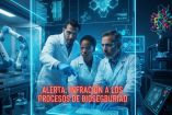La IA puede crear algunas amenazas moleculares que pasan por alto los procesos de bioseguridad. Imagen hecha con AI.