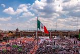 Zócalo CDMX durante el mensaje de la presidenta Sheinbaum 