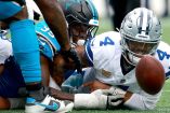 Cowboys volvió a sufrir un revés por su mala defensiva. (Foto: AFP)