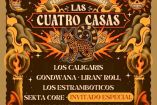 Cartel del Festival Internacional Las Cuatro Casas donde se presentarán gratis Los Caligaris
