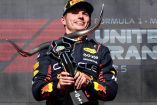 Max Verstappen con el trofeo del GP de Estados Unidos.