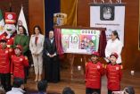Develación del boleto de la Lotería Nacional