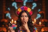 Los maquillajes de Halloween y Día de muertos pueden ser peligrosos si huelen mal. Imagen hecha con IA.