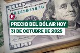 Tipo de cambio para hoy 31 de octubre.