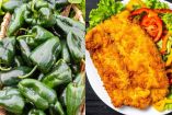 Crujientes milanesas de chile poblano, fáciles de preparar