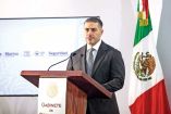 Omar García Harfuch, titular de la SSPC, en conferencia de prensa.