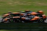 Lando Norris y Oscar Piastri pelearon por la pole de la sprint en Brasil (AFP)