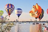 Entre los 200 globos aerostáticos están Swiss Cow, de Suiza, y el Tiburón Martillo, proveniente de Brasil, entre otros más. Fotos: Andrés Guardiola