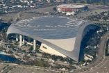 SoFi Stadium visto desde afuera. (Reuters)