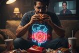 El colon es la parte más perjudicada por el consumo en exceso de los alimentos ultraprocesados. Imagen hecha con IA. 