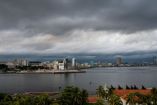 Nubes negras en La Habana, Cuba, debido a la tormenta Idalia