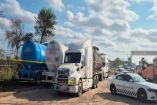 Camiones que transportaban huachicol