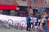 Protesta por ciclista atropellado. 