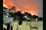 Incendio en Sierra de Guadalupe Ecatepec, cerca de la zona urbanizada.