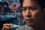 La influenza H3N2 tiene un amento sostenido en algunas regiones del mundo. Imagen hecha con IA.
