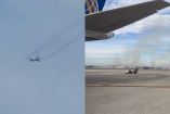 Avión con 275 pasajeros regresea por falla y provoca incendio en el aeropuerto | VIDEO