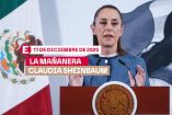 La presidenta Claudia Sheinbaum en una de sus mañaneras.