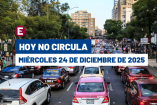 Hoy No Circula del 24 de diciembre del 2025.