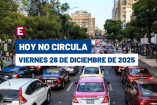 Hoy No Circula del 26 de diciembre del 2025.